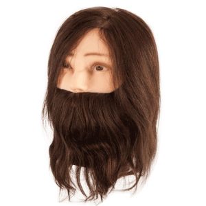 Cabeza Maniquí C/Barba 100% Natural 15-18 cm.